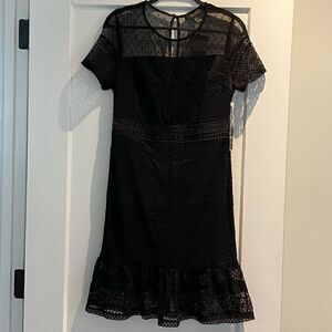 FOREVER21- Beautiful Black Lace Detail Black Dress